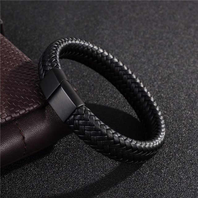 Braided Leather Bracelet for Men