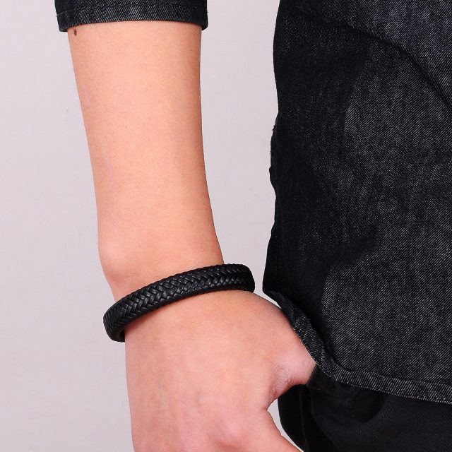 Braided Leather Bracelet for Men