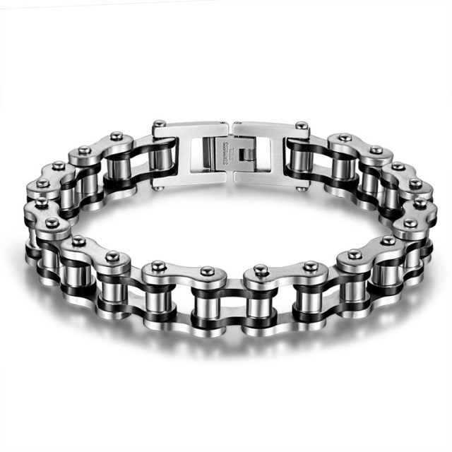 Men’s Stainless Steel Motorcycle Chain Bracelet