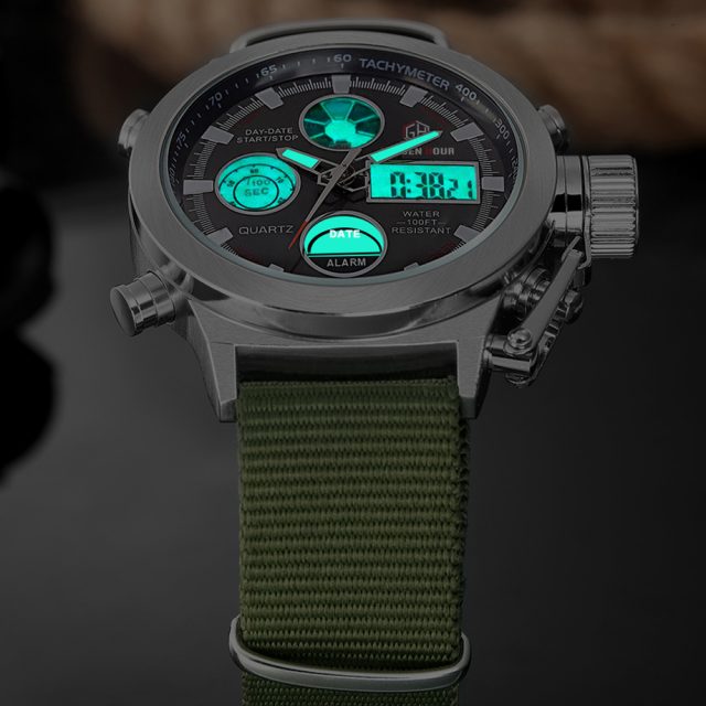 Fashion Military Dual Display Watches for Men