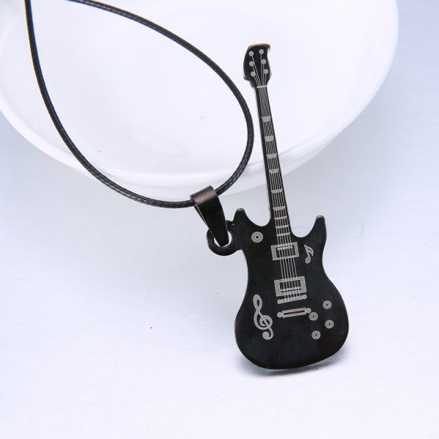 Men’s Rock Guitar Pendant Necklace