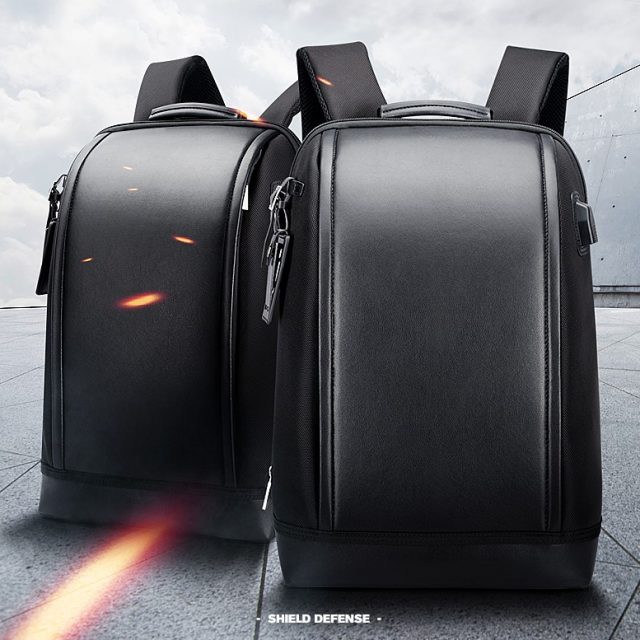 Men’s Shield Leather Backpack