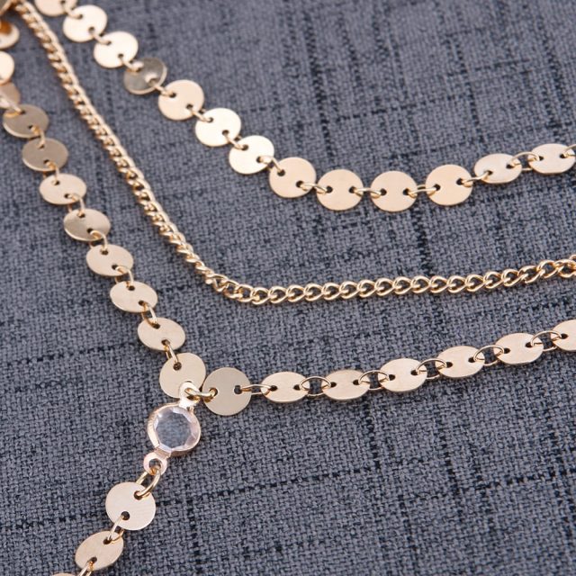 Multilayered Coins Choker Necklace