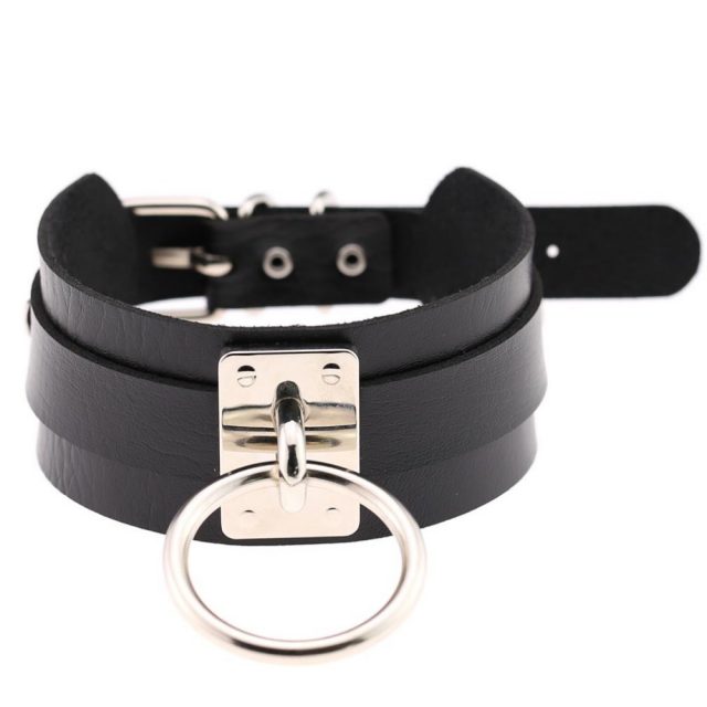 Gothic Leather Choker Necklaces