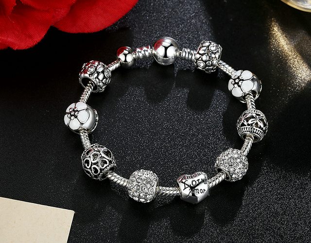 Women’s Silver Plated Charm Bracelet
