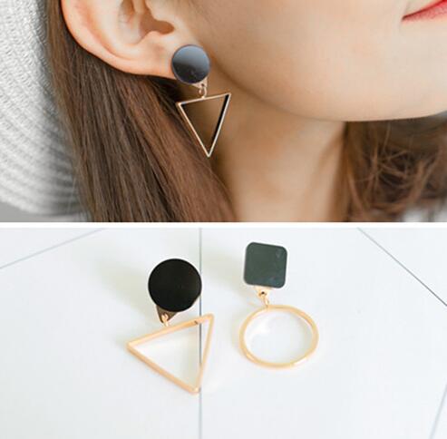 Fashionable Geometric Asymmetric Earrings for Women