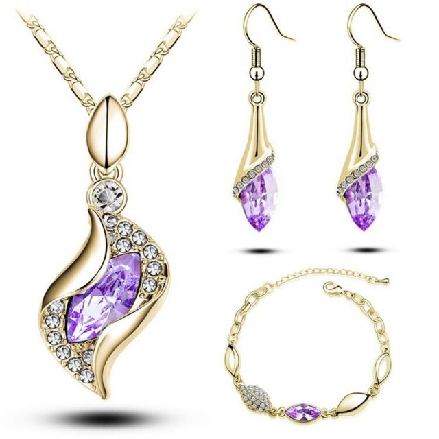 Elegant Luxury Fashion Colorful Jewelry Sets for Women