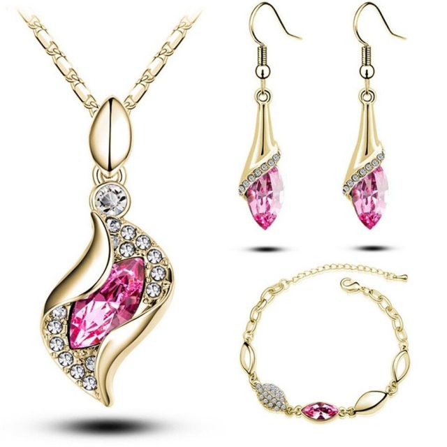 Elegant Luxury Fashion Colorful Jewelry Sets for Women