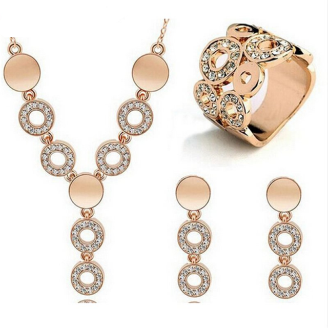 Classy Sparking Crystal Wedding Jewelry Set