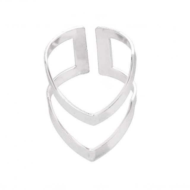 Women’s Double Lines Geometric Resizable Ring