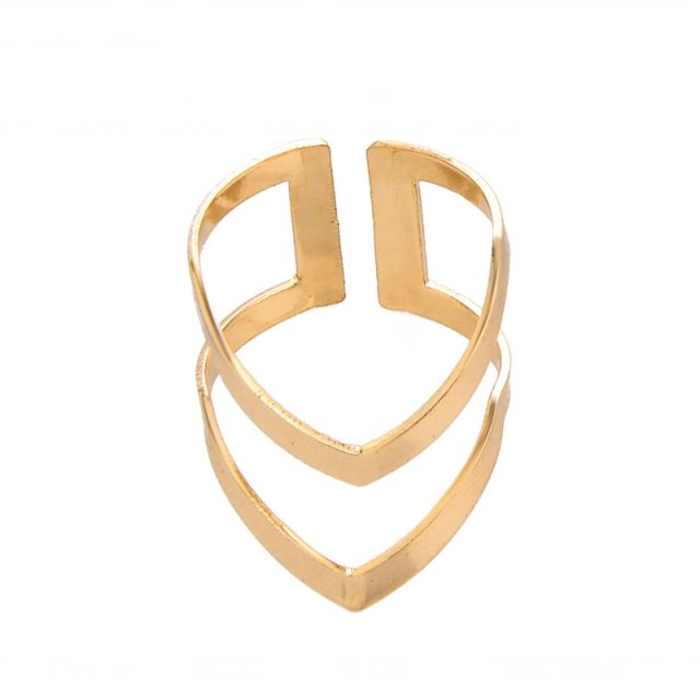 Women’s Double Lines Geometric Resizable Ring